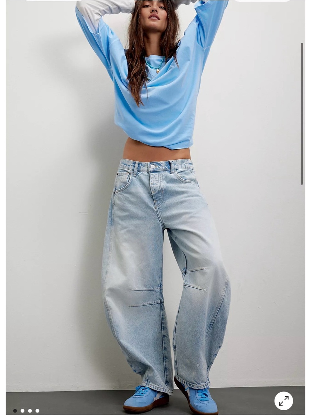 Light Wash Wide Leg Women’s Jeans - Light Blue